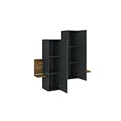 Modulo di design formato da una mensola e 2 pensili verticali