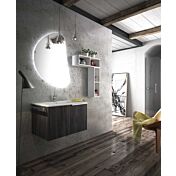 Mobile bagno con lavabo, 1 cestone finitura Olmo rodano