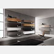 Ribalta sospesa in diverse finiture per parete attrezzata