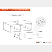 base tv con cassetto