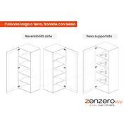 portata massima e reversibilità per colonna larga con telaio