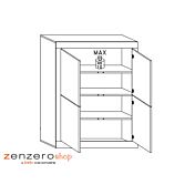 Madia bianco lucido e pero, Credenza Moderna, Madia di Design