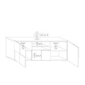 Porta TV di Design Rovere Samoa a due ante e un cassetto