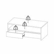 tavolino con cassetti