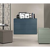 Comò moderno a 3 cassetti in finitura Petrolio