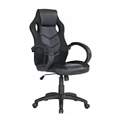 Poltrona Gaming con braccioli in finitura Nero, imbottitura in PU Zenzero Shop