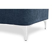 Poltrona di design, finitura Blu in tessuto sfoderabile