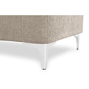 Poltrona moderna in tessuto sfoderabile, finitura Crema