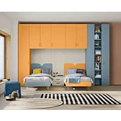 Armadio ponte con libreria, Miele e cadaques