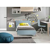 Letto 1 piazza e mezzo POP 03, finitura Carta da zucchero e Olmo Natura