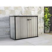 Baule da esterno Quercia, porta attrezzi per giardino, capacità 1000L