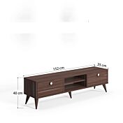 Porta Tv Ankara noce con piedini