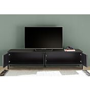 Mobile porta TV, stile moderno, finitura frassinato nero