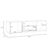 offerta porta tv nero industry