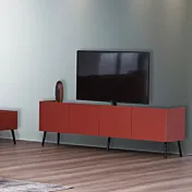 porta tv rosso moderno