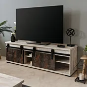 porta tv acero invecchiato