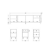 porta tv da 241 cm moderno 