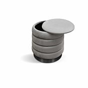 pouf con contenitore grigio