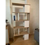 libreria moderna rovere e bianca