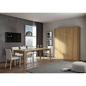 Letto Slide colore Quercia natura, matrimoniale 160 x 190