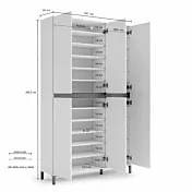misure scarpiera alta Bianca 