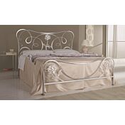 Letto ferro battuto prezzi bassi, letto Luna in finitura Argento satinato