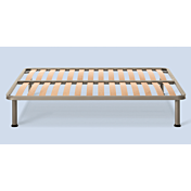 Rete a doghe in legno matrimoniale, con o senza piedini