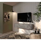 Pensile 138x30x29h cm,  Ardesia, collezione Logica