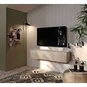 Pensile 138x30x29 h cm, Argilla, collezione Logica