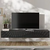 Ribalta con serigrafia, 210x28x30 h cm, Antracite