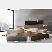 Ribalta sospesa in diverse finiture per parete attrezzata