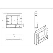 parete attrezzata unica