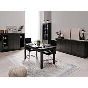 Sala completa in stile scandinavo in finitura grigio antracite