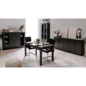 Sala completa in stile scandinavo in finitura grigio antracite