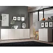 Soggiorno moderno composto da 2 credenze, Made in Italy