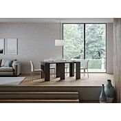 Consolle allungabile, Antracite spatolato, made in Italy