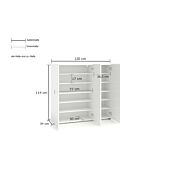 misure scarpiera bianca