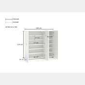 madia 3 ante aperta bianco lucido 