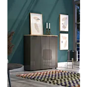 scarpiera 3 ante moderna antracite lucido in offerta made in italy