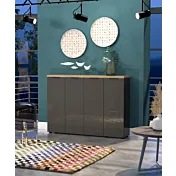 Scarpiera alta 4 ante Antracite lucido per ingresso