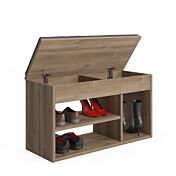 Scarpiera moderna Ankara rovere con cuscino grigio