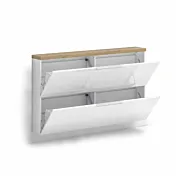 Scarpiera aperta 2 ribalte, Bianco lucido