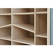 Promozione scarpiera 2 ante con specchio, altezza 190, Bianco lucido