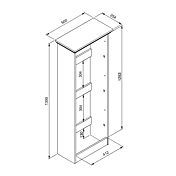 Scarpiera doppia profondità in finitura Grigio antracite