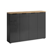 Scarpiera alta 4 ante Antracite lucido moderna