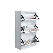 Scarpiera Ankara bianca, 3 cassetti