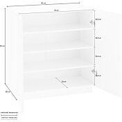 Scarpiera 2 ante, ardesia, made in Italy