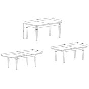 Tavolo L.160 allungabile finitura verde scuro e quercia