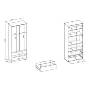 Armadio battente salvaspazio a 2 ante colore Bianco Lucido