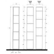 Colonna Libreria a terra, disponibile in molteplici colori